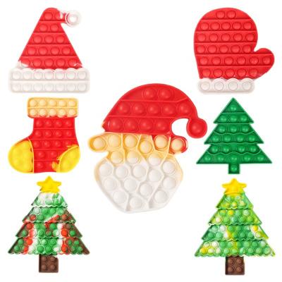 China Newest Christamas Home Decoration Hot Sale Amazon Busy Person Toys Push Toys Bubble Christmas Gifts Silicon Xmas Decorations Juguete de Navidad for sale