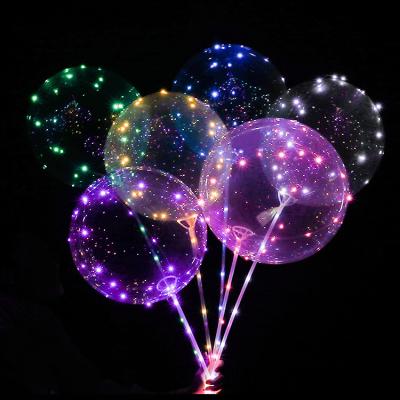 China Gift Toy Wholesale 20 inch LED Balloon with String Light for Valentine's Day and Happy Birthday Party for sale