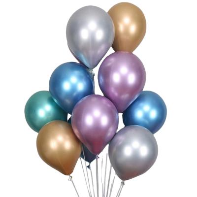 China Gift Toy Metallic Silver Gold Globos Inflatable Balloons Helium Latex Chrome Balloons for sale