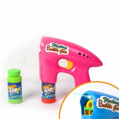 China Plastic Popular Outdoor Cartoon Bubble Blowing Battery Operated Flash Gun for sale