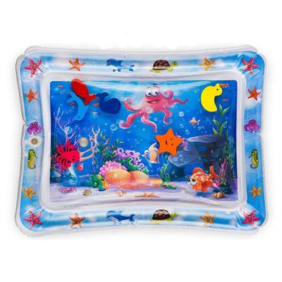 China PVC Animal World Baby Water Inflatable Mat Infant Toy Inflatable Play Mat For 3 6 9 Months Newborn Boy Girl for sale