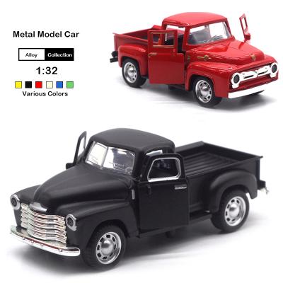 China Toy Various Colors Metal Die Cast Die Cast Stepside Pickup 1/32 Scale Pull Backhoe Cars Alloy Vehicle Models for sale