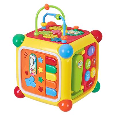 China Educational IQ Activity 3d Baby Cube Top Selling Activity Educational Friendly Smart Plastic Cube Building Block Multi Function Kids Music Toys for sale