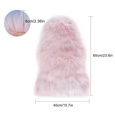 China Washable Artificial Fur Sheepskin Hairy Carpet For Living Room Bedroom Blankets for sale