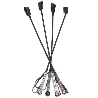 China Wholesale Adult Game Factory Passion Queen Whip, Faux Stone Decorated Paddle Whips, Jeweled Leather Paddle for sale