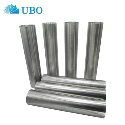 China food & Beverage Factory Johnson Wedge Wire Slotted Well Screen Pipe For Stainless Steel Wire Water Well Screen Pipe Deep Well Filter for sale