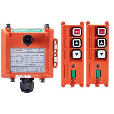 China Crane Uting F21-2S 2 Single Speed ​​Industrial Wireless Radio Remote Control with 2 Transmitter and Receiver for PA Motor Crane Control for sale