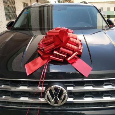 China Floral Wholesale Red Pull Bow Gift Ribbon Car Bow For Wedding Car Decoration for sale