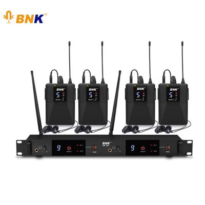 China Professional Far Distance Monitor BNK 4 Conductor Wireless In Ear Monitor Microphone System For Stage ER-104 for sale