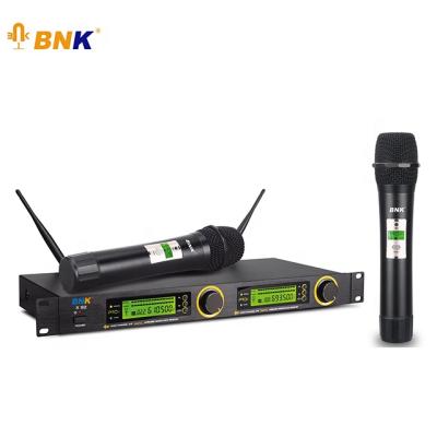 China Professional Handheld Microphone BNK Church Sound System Set Dual Karaoke UHF Wireless Microphone X92 for sale