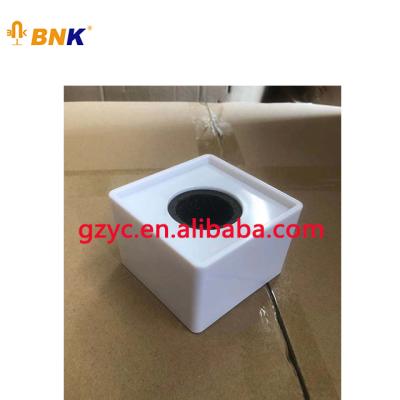 China Microphone Logo Flag Dark Box Logo Box Cube Shaped Microphone Cover BNK TV Channel Microphone Interview for sale