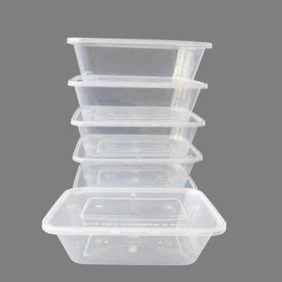 China Microwavable Disposable Transparent Plastic Lunch Food Packaging Box Bento Lunch Box for sale