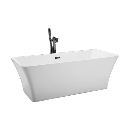 China New Models Easy Fashion White Color Bathtub Art Freestanding Bathtub With Drainer for sale