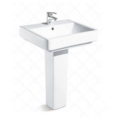 China Wholesale Sanitaire Modern Bathroom Wash Basins Sockelwaschbecken Sink Pedestal Middle East Pedestal Wash Basin for sale