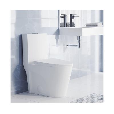 China Modern Oval Ceramic Double-Flow Matte White Double-Flow Sanitary Ware Inodoro WC One Piece Toilet for sale