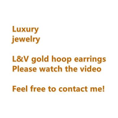 China New Fashion Designer 18k Wholesale High Quality Gold Plated Hoop Earrings Circle Letter Stud Earrings for sale