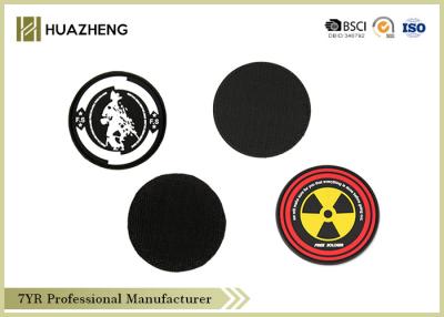 China Clothing Nylon Sticker Hook And LoopBacked Patches Printed Logo SGS ROHS for sale