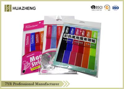 Cina Fascette ferma-cavo rilasciabili di nylon stampate flessibili, gancio colorato e nastro del ciclo in vendita