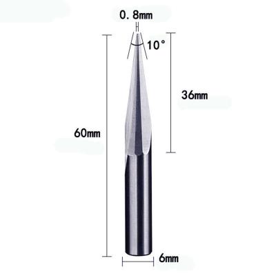 China 6mm Durable Hot Selling High Quality Double Flute Tungsten Steel End Mill Drill Bits Advertising Engraving Drill Pyramid Drill Bit for sale