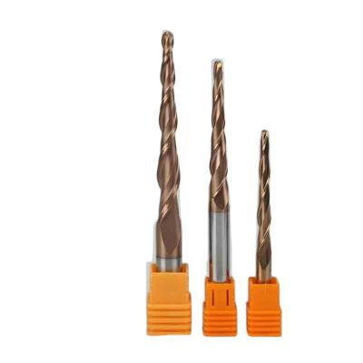 China High Precision Tungsten Steel Tungsten Steel CNC Engraving Cutter 2 Flute End Mill Taper Taper Cutting Tools For Wood Carving for sale