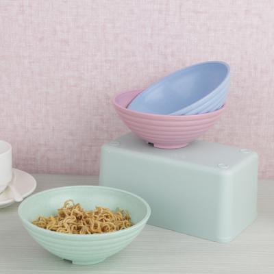 China Disposable Light Weight Unbreakable Microwave Wheat Straw Fiber Dessert Salad Rice Safe Bowl for sale