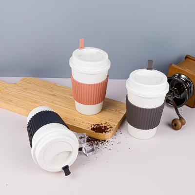 China Viable Wholesale Hot Sale High Quality Drinks Mug Customized Logo Coffee Mug Reusable Eco-Friendly Wheat Straw for sale