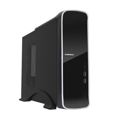 China Type-C option Mini Tower Micro ATX left computer case, slim type compact design, Type-C port optional on the front panel for sale