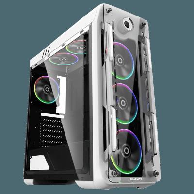 China With Fan Gamemax Computer Game RGB Chassis , Transparent USB3.0 Window Side Midi Tower ATX Case for sale