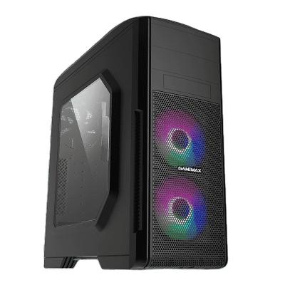 China Easy Setup Gaming Computer Case with Mesh Front Panel, Top with 2xChannel Fan Speed ​​Controller, ARGB Midi Tower ATX Case for sale