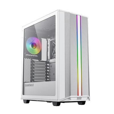 China Fully Metal Steel Mesh Front Panel With Dual Argb MIDI Tower ATX Gaming Computer Case Support Water Cooling System for sale