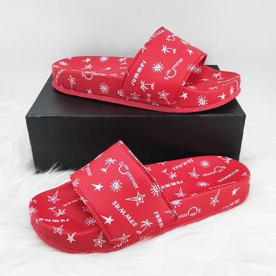 China CUSHIONING Slide Rubber Sandal For Men's Wholesale Custom Logo Custom Print Pvc Other Shoes Slides Rubber Sandals for sale