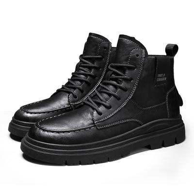 China Wholesale Black Martin Boots For Men Shoe Round Boot Factory Size 39-44 Vintage Ankle for sale