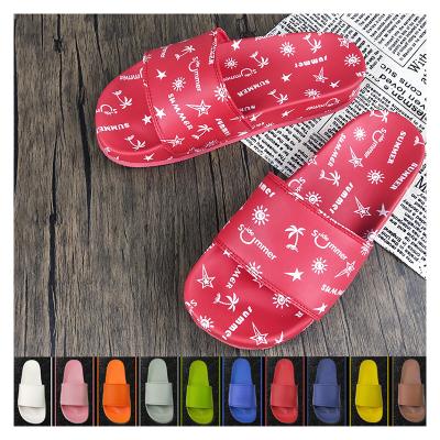 China Custom Made Printing Summer Fashion Eva Slippers CUSHIONING Flat Slides Eva Chinelos Conforto Slides With Designs for sale