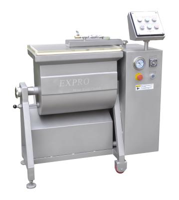 China 30 Liter Vacuum Meat Mixer Machine With Single Shaft And Tipping Discharge for sale