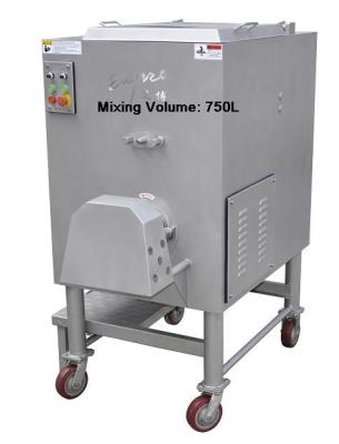 China 750 Liter Electric Industrial Meat Mincer Dual - Shafts For Meat Processing for sale