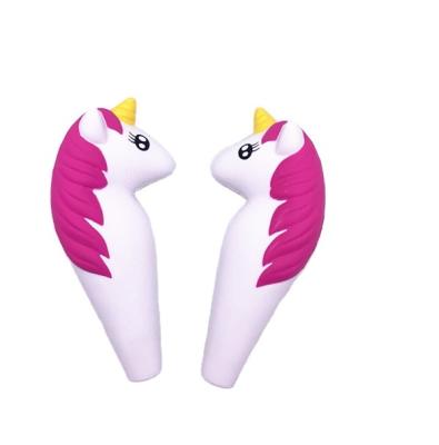 China 5+ Pen Cover PU Squishy Effort Eco-friendly Stationery Squeezing Unicorn Pen Tub Pen Surface Release Soft Pressure for sale