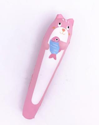 China 5+ Pen Cover PU Squishy Eco-friendly Stationery Squeezing Cat Pen Tub Pen Surface Release Pressure for sale