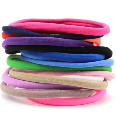 China Hot-selling popular chic super chic nylon elastic solid headband children's DIY hair accessories European girls fashion main use for sale