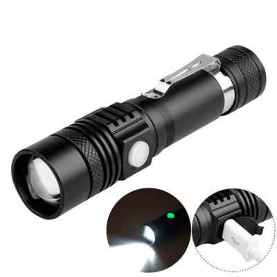 China Emergency USB Rechargeable LED Flashlight, Super Bright 1000 Lumen High Power Tactical Flashlights Torch with 3 Modes for Camping Hiking for sale