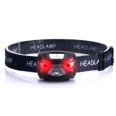 China USB Charging Rechargeable Sensor Headlamp, Ultra Bright 600 Lumens LED Redlight Head Lamp Flashlight and Motion Sensor for Camping for sale