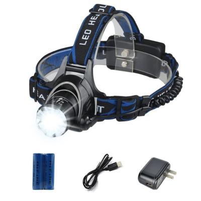 China Super Bright Led Headlamp Camping Zoomable LED Headlamp With Rechargeable Batteries for sale