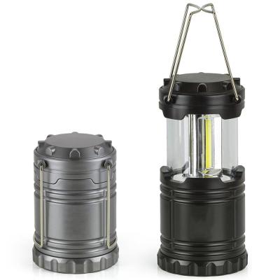 China Portablec Portablec Multifunctional COB LED Folding Camping Lantern Flashlights with 3 AA Batteries, Survival Light for Hiking, Fishing for sale