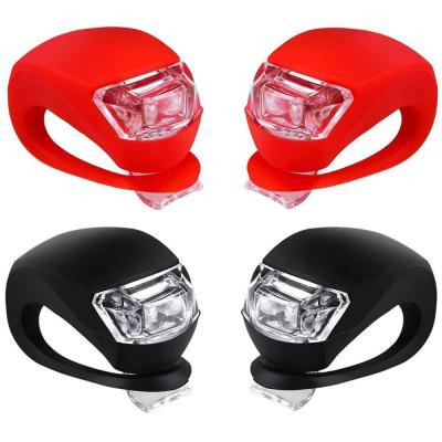 China Waterproof Bicycle Light Front and Rear Silicone LED Bike Light - Bike Headlight and Taillight, Mountain Bike Lights, Batteries Included for sale