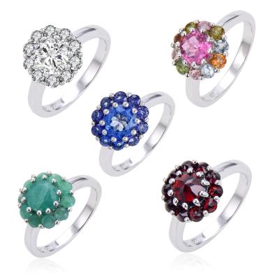 China Wholesale FASHIONABLE Fine 925 Sterling Silver Rings Jewelry OEM Beldan Jewelry Gemstone Ring for sale