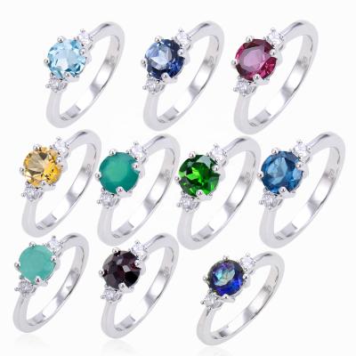 China Natural Gemstone Ring Factory Wholesale 925 Sterling Silver Rings Jewelry from Beldan birthstone FASHION jewelry for sale