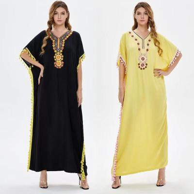 China Dubai Long Dress Islamic Women's Clothing M-2XL M-2XL Middle East Muslim Women's Arabic Long Dress for sale