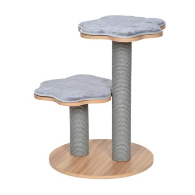 China Home Viable Pets Striping New Post Design Cat Tree Stand Cat Tower Housing Furniture for sale