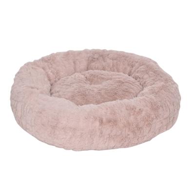 China Large Dog Bed Plush Pet Bed Long Wool Kennel Round Luxury Sustainable Cat Mat Washable Cat Bed for sale