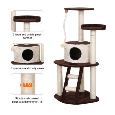 China Free Sample Cat Tree Tower Condo Play House Pet Scratch Sustainable Post Kitten Furniture for sale