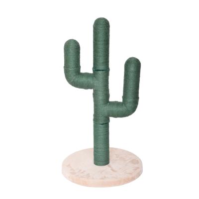 China Viable Wholesale Simple Cactus Sisal Cat Tree Scratcher Post for sale